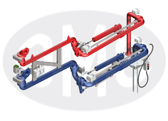 Long range top loading arm electrically heated, with rigid vapour return line 2902-TRC